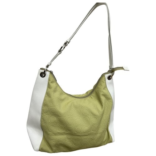 Pre-owned Ferragamo Cloth Handbag In Green