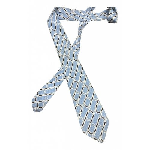 Pre-owned Saint Laurent Cashmere Tie In Turquoise