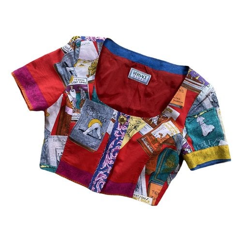 Pre-owned Versace Top In Multicolour