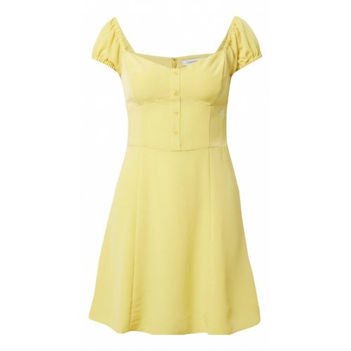 Pre-owned Calvin Klein Mid-length Dress In Yellow