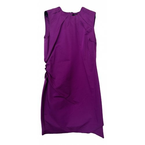 Pre-owned Marc Jacobs Wool Mid-length Dress In Purple