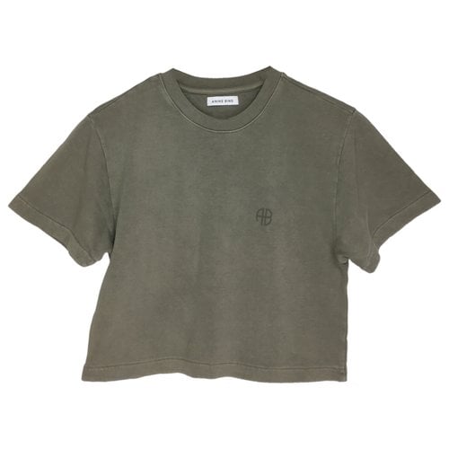 Pre-owned Anine Bing T-shirt In Khaki
