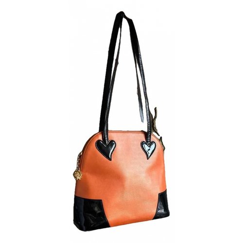 Pre-owned Christian Lacroix Leather Handbag In Orange