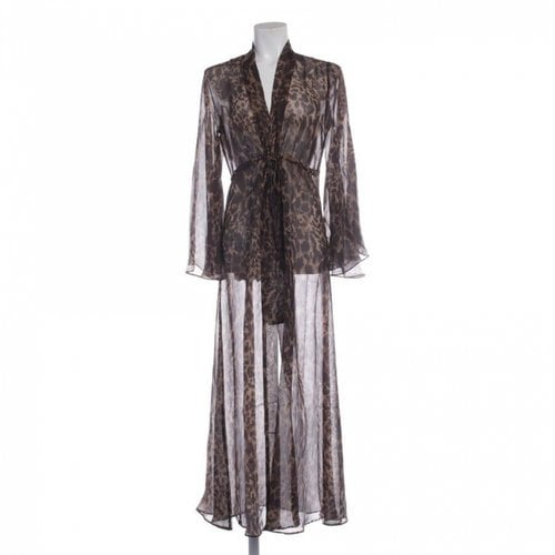 Pre-owned Alexandra Miro Silk Dress In Brown