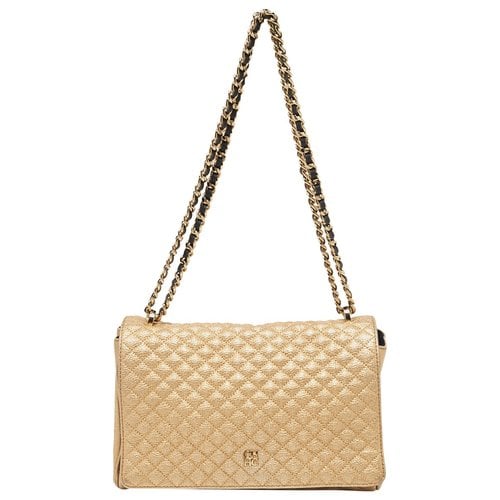 Pre-owned Carolina Herrera Leather Handbag In Gold