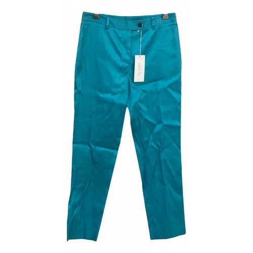 Pre-owned Valentino Trousers In Turquoise