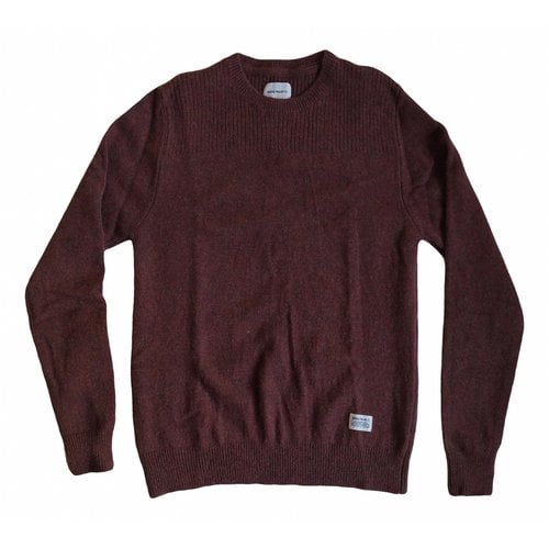 Pre-owned Norse Projects Wool Pull In Burgundy