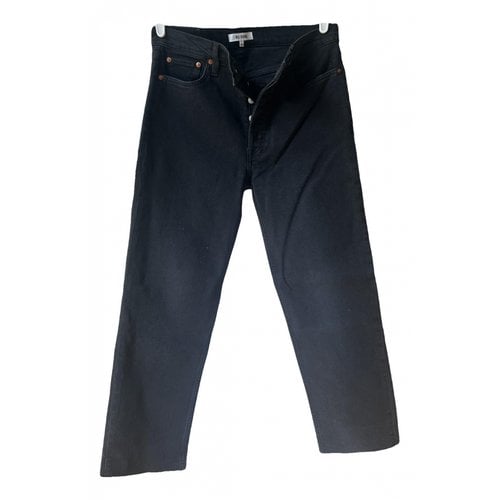 Pre-owned Re/done Slim Jeans In Black