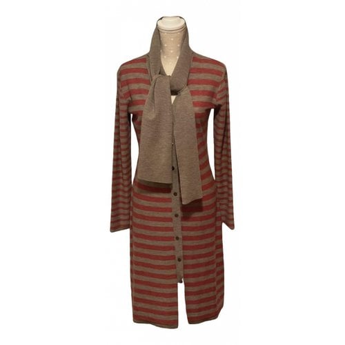 Pre-owned Pollini Wool Cardigan In Multicolour