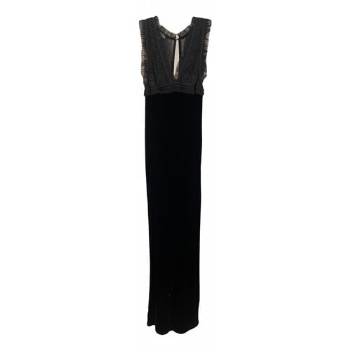 Pre-owned Jean Paul Gaultier Velvet Maxi Dress In Black
