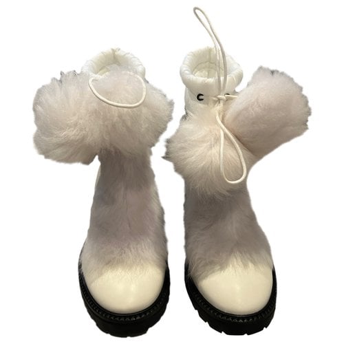 Pre-owned Jimmy Choo Leather Boots In White