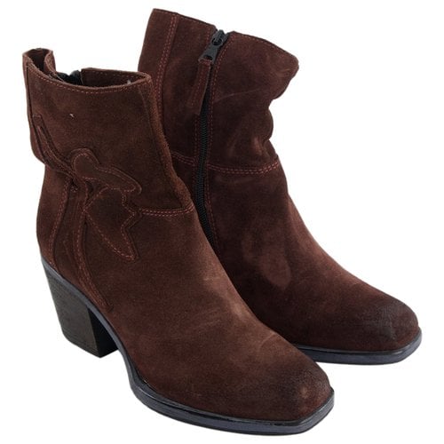Pre-owned Mjus Boots In Brown