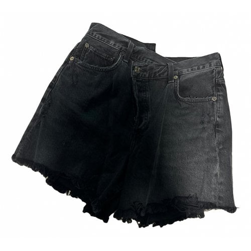 Pre-owned Agolde Short Jeans In Black