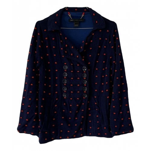 Pre-owned Marc By Marc Jacobs Wool Cardigan In Navy