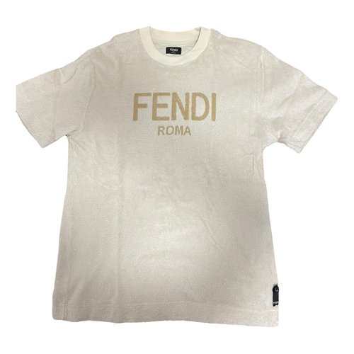 Pre-owned Fendi T-shirt In Beige