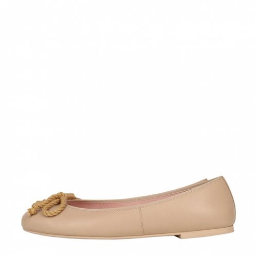 Pre-owned Pretty Ballerinas Cloth Ballet Flats In Beige