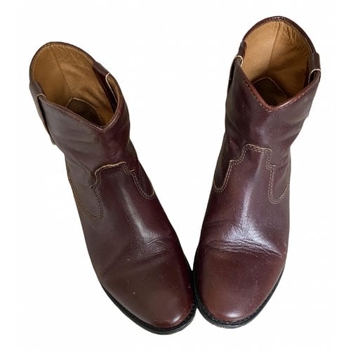 Pre-owned Isabel Marant Étoile Leather Boots In Brown