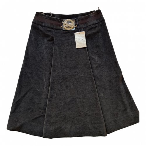 Pre-owned Celine Velvet Mid-length Skirt In Brown