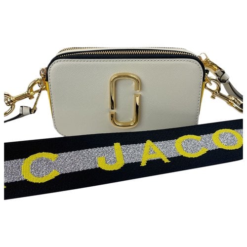 Pre-owned Marc Jacobs Snapshot Leather Crossbody Bag In White
