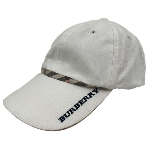 Pre-owned Burberry Cap In White