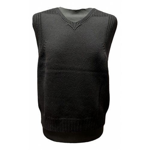 Pre-owned Versace Wool Vest In Black
