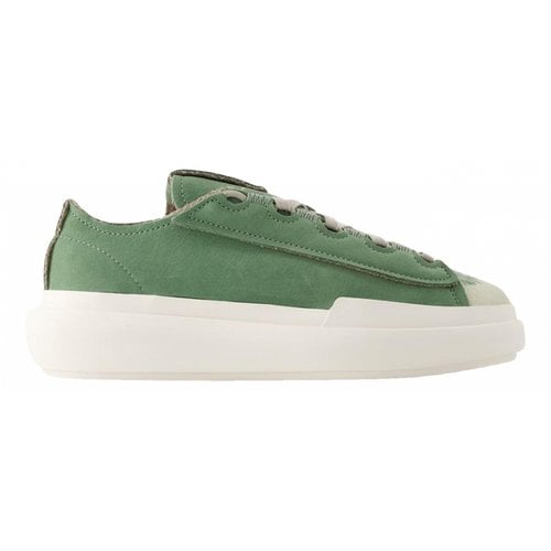Pre-owned Y-3 Leather Trainers In Green