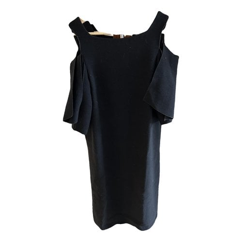 Pre-owned Roberto Musso Wool Mid-length Dress In Black