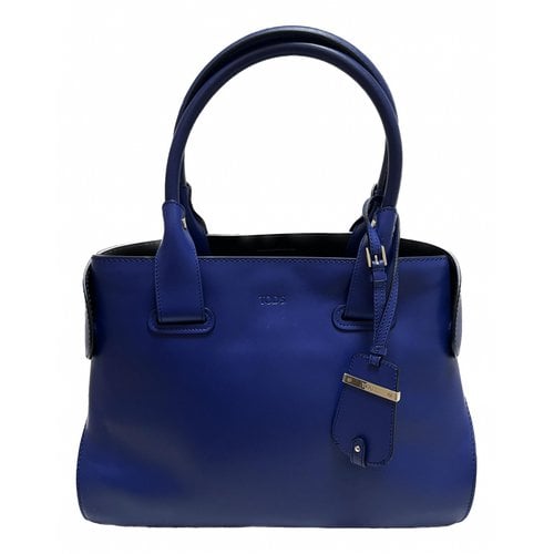 Pre-owned Tod's Leather Handbag In Blue