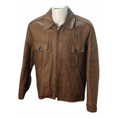 Pre-owned Blauer Leather Jacket In Brown