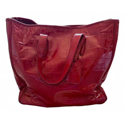 Pre-owned Saint Laurent Patent Leather Bag In Red