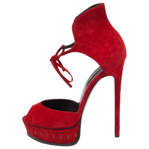 Pre-owned Casadei Sandal In Red
