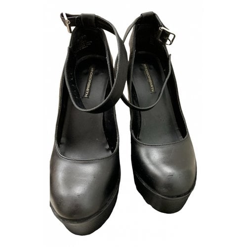 Pre-owned Steve Madden Leather Heels In Black