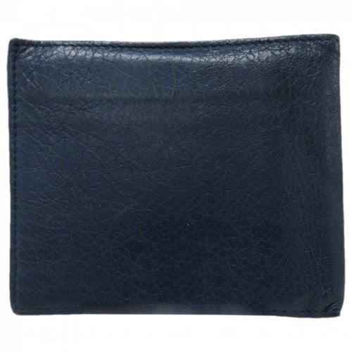 Pre-owned Balenciaga Leather Wallet In Blue