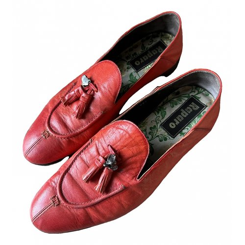 Pre-owned Raparo Leather Flats In Red