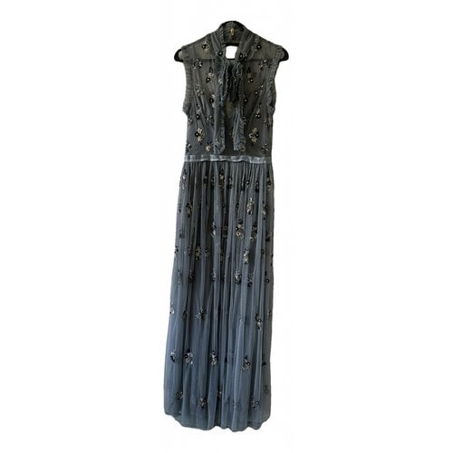Pre-owned Needle & Thread Glitter Maxi Dress In Blue
