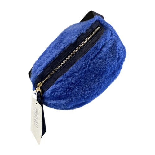 Pre-owned Max Mara Wool Crossbody Bag In Blue