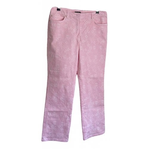 Pre-owned Escada Straight Jeans In Pink