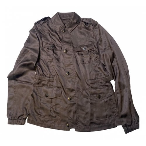 Pre-owned Gucci Silk Jacket In Brown