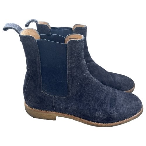 Pre-owned Represent Boots In Navy