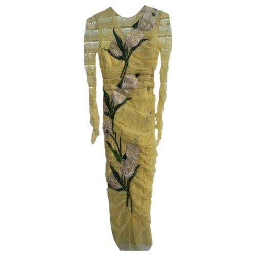 Pre-owned Dolce & Gabbana Mid-length Dress In Yellow
