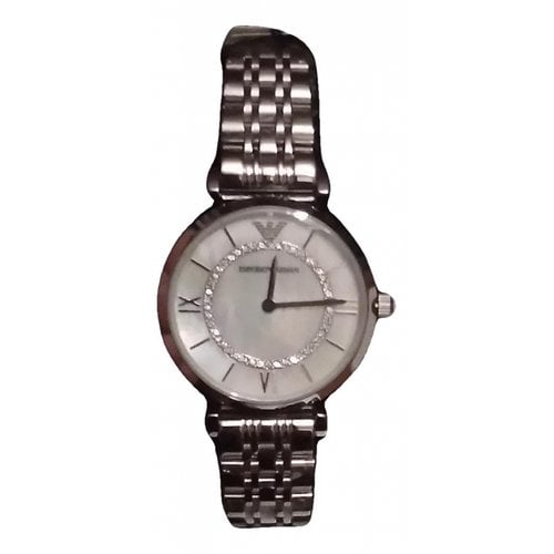 Pre-owned Emporio Armani Silver Watch