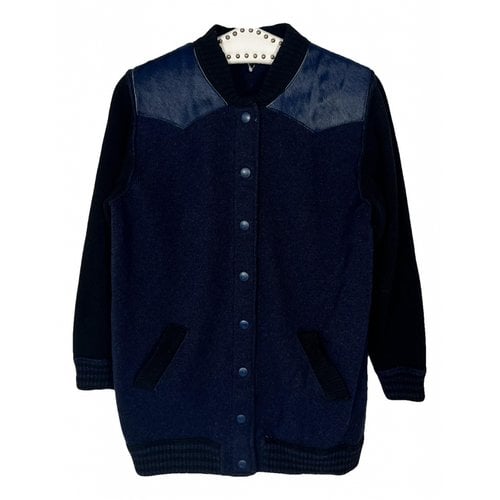 Pre-owned Jacob Cohen Wool Jacket In Navy