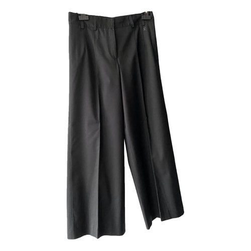 Pre-owned Chanel Silk Large Pants In Black
