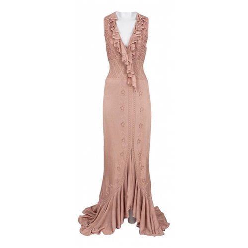 Pre-owned Roberto Cavalli Maxi Dress In Pink