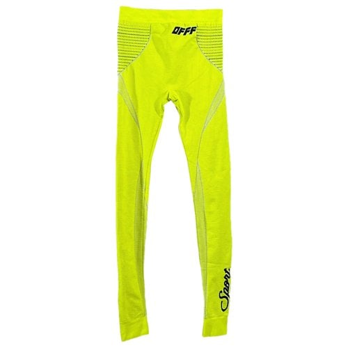 Pre-owned Off-white Leggings In Yellow