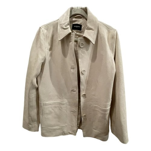 Pre-owned The Kooples Leather Coat In White