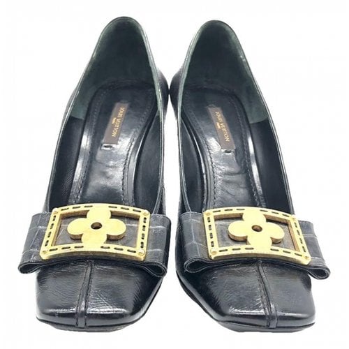 Pre-owned Louis Vuitton Leather Heels In Black