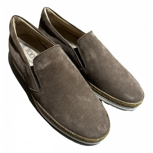 Pre-owned Tod's Flats In Brown