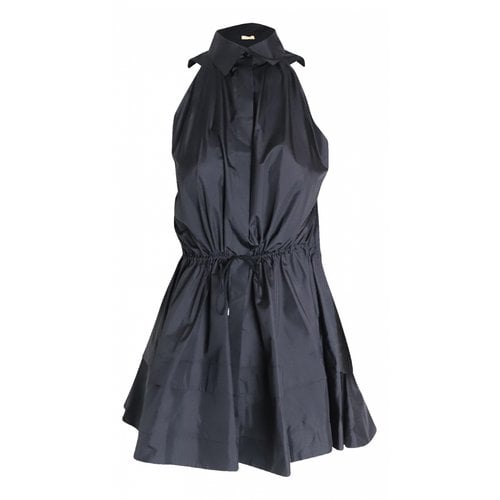 Pre-owned Alaïa Silk Mini Dress In Black