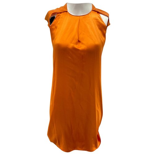 Pre-owned Maison Rabih Kayrouz Silk Mini Dress In Orange